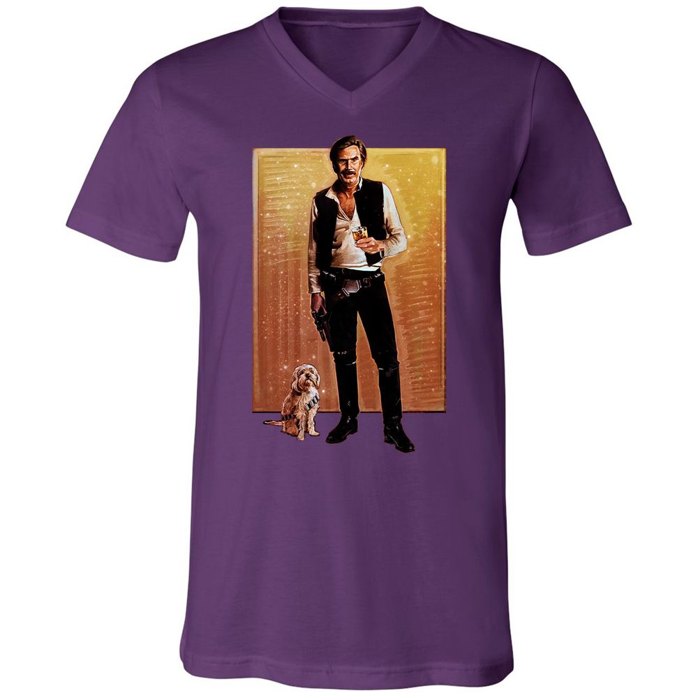 Unisex V-Neck T-Shirt - EBH8B4KZ - Team Purple - 9