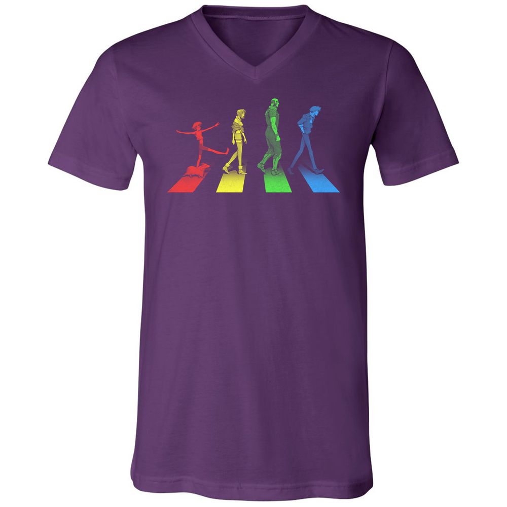 Unisex V-Neck T-Shirt - L473JG4H - Team Purple - 9