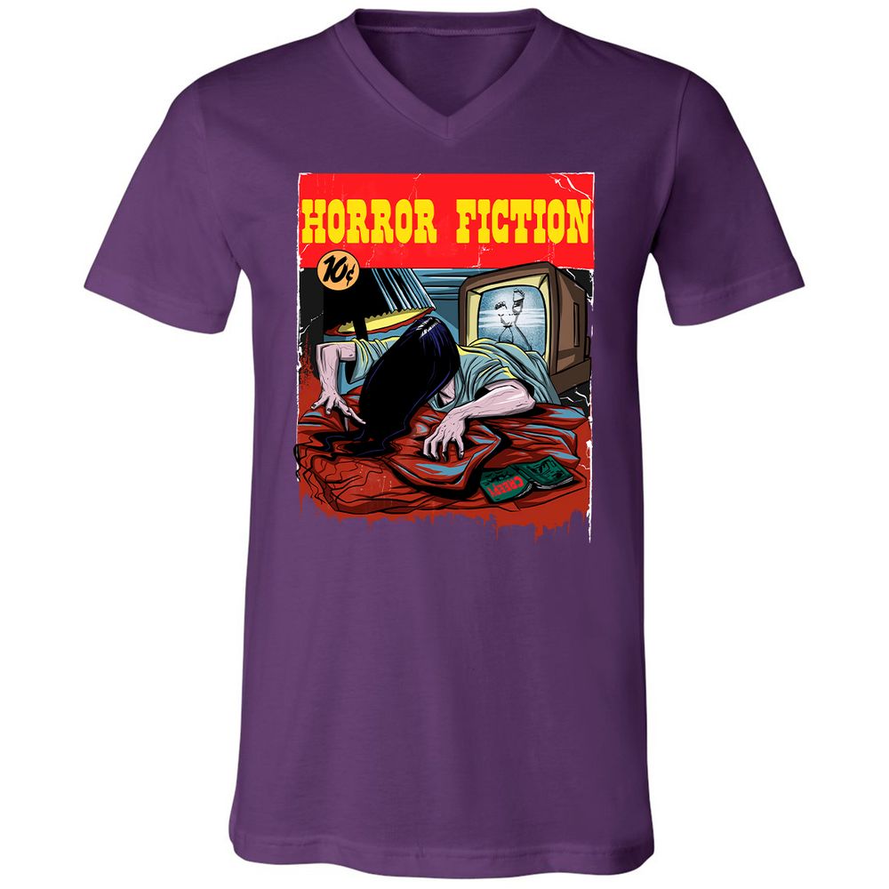 Unisex V-Neck T-Shirt - 3E34AKBN - Team Purple - 9