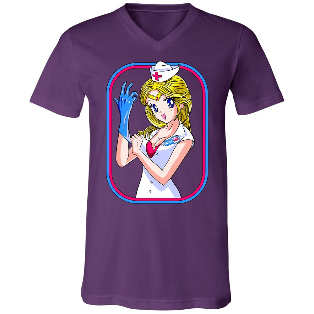 Unisex V-Neck T-Shirt - X7ZT92US - Team Purple - 9