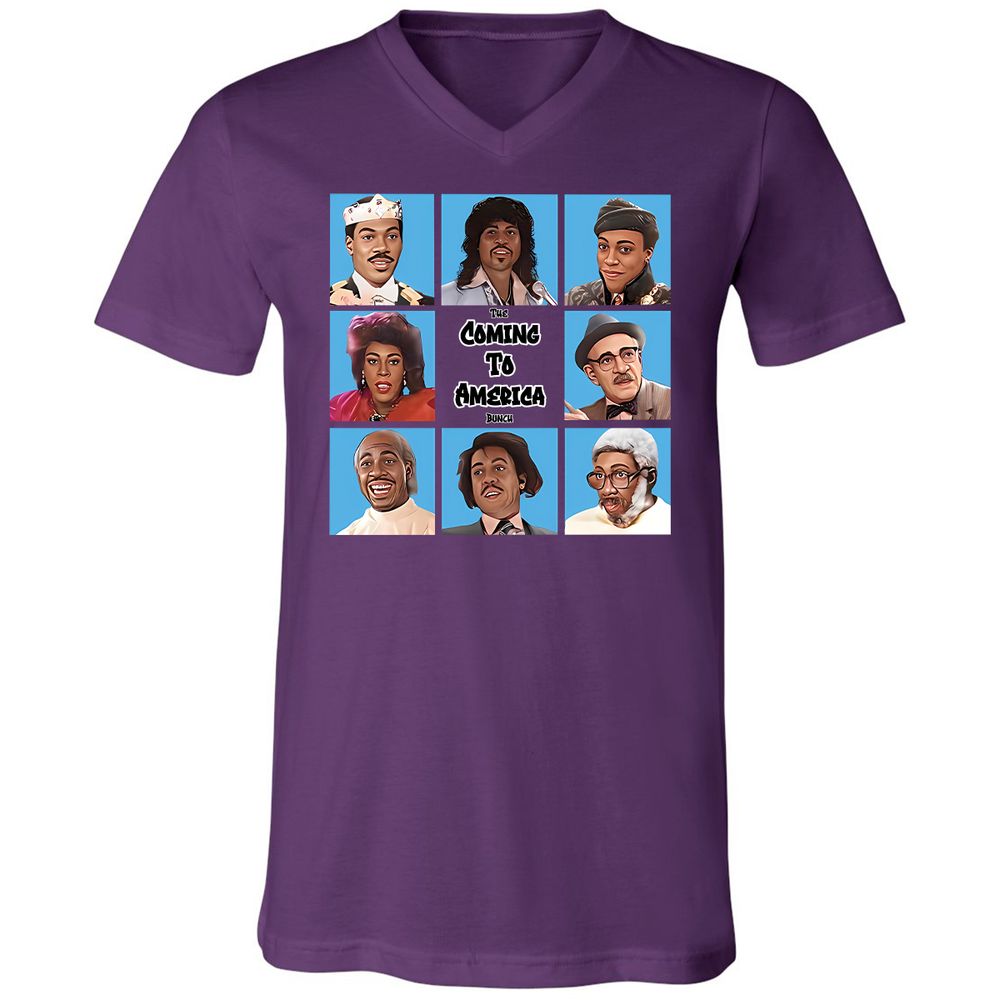 Unisex V-Neck T-Shirt - UFVL5Y5Q - Team Purple - 9