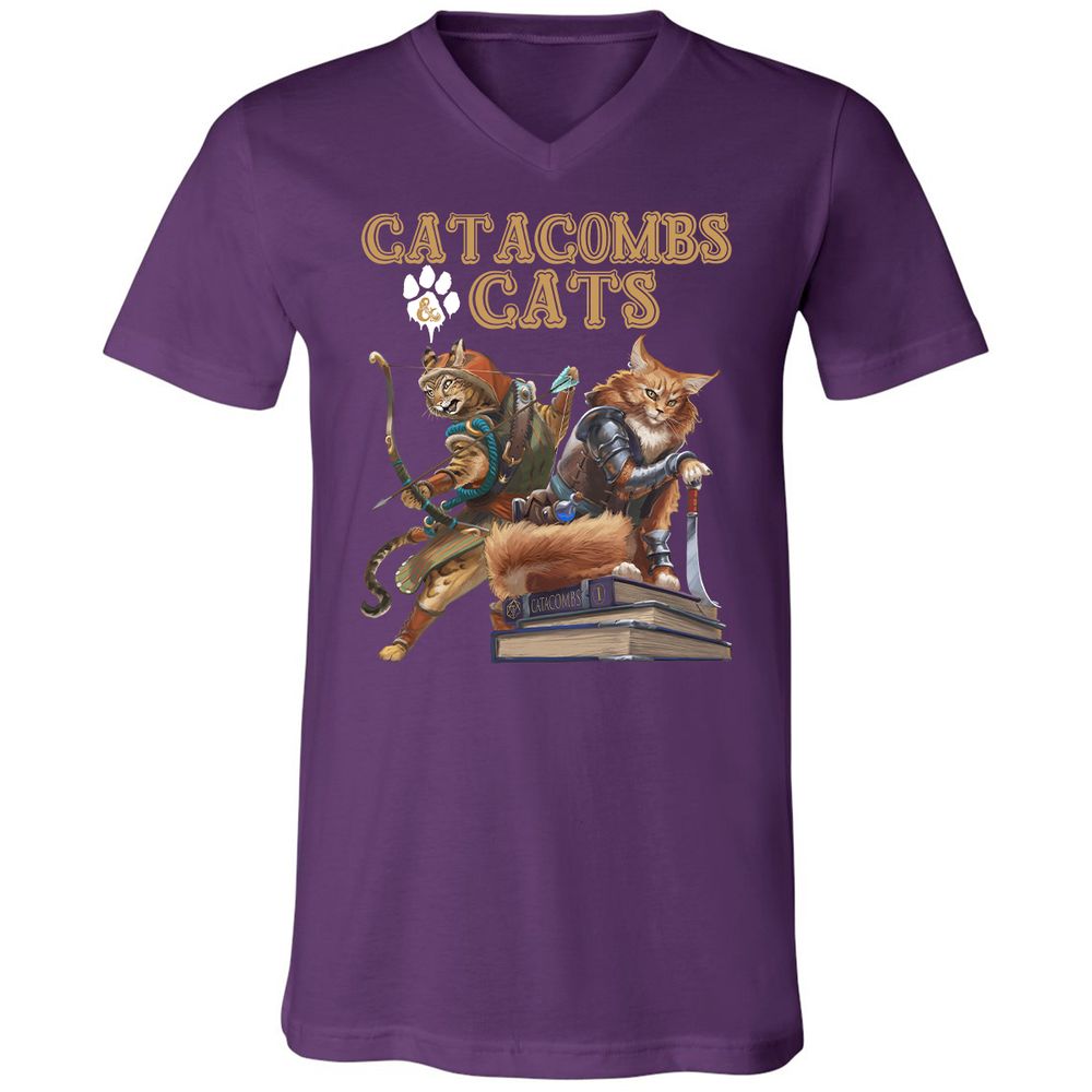 Unisex V-Neck T-Shirt - EU7U3G79 - Team Purple - 9