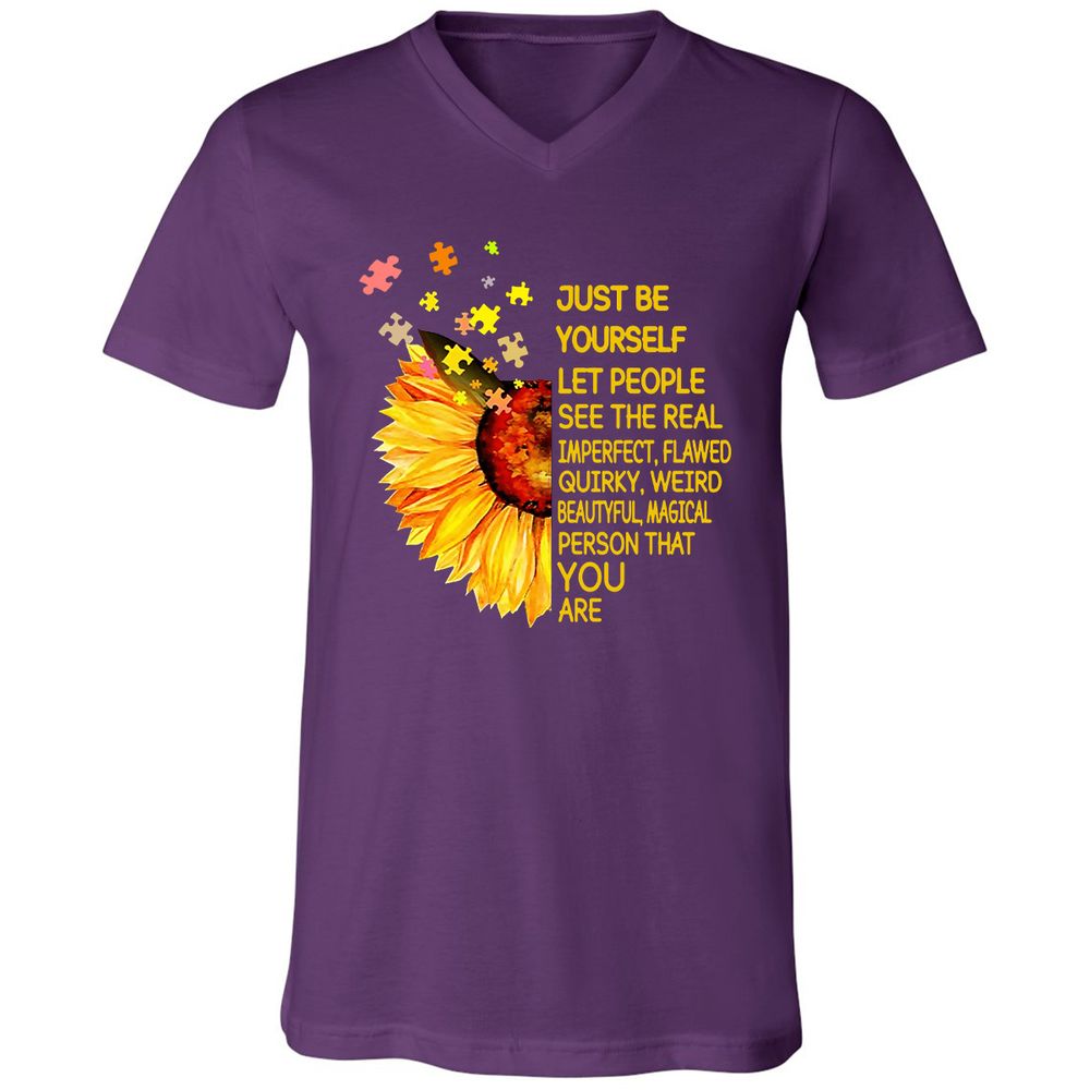 Unisex V-Neck T-Shirt - MM3Y337K - Team Purple - 9