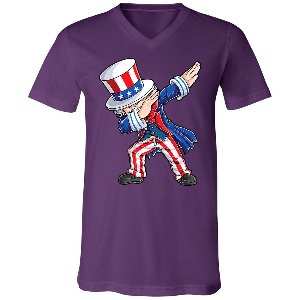 Unisex V-Neck T-Shirt - 9BWZB4LC - Team Purple - 9