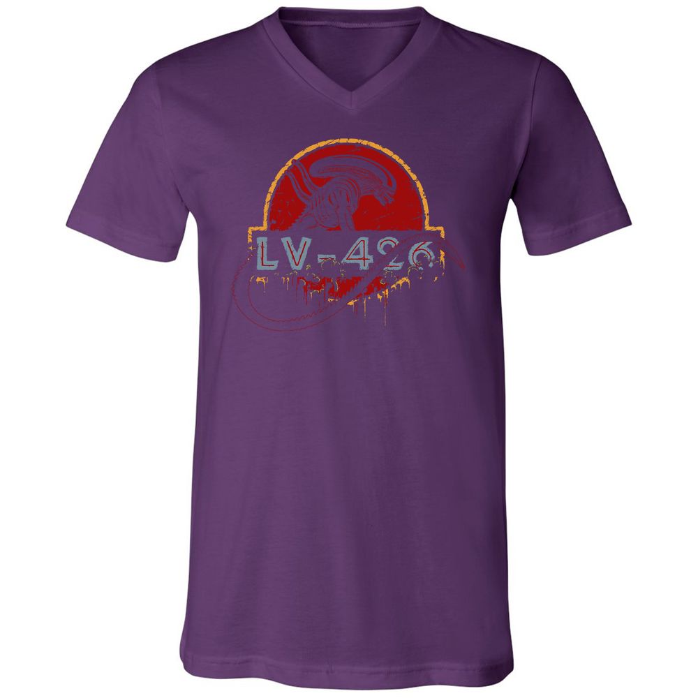 Unisex V-Neck T-Shirt - XSSY5KBZ - Team Purple - 9