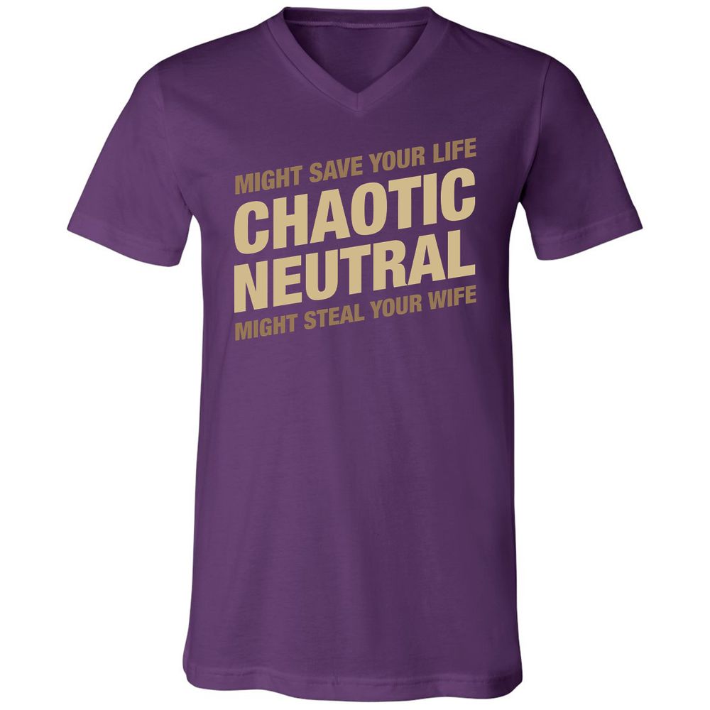 Unisex V-Neck T-Shirt - 1XGNA1N4 - Team Purple - 9