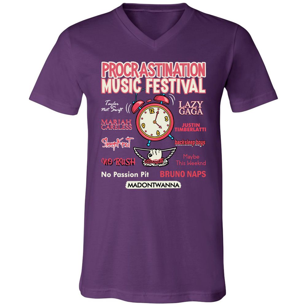 Unisex V-Neck T-Shirt - VAG73GBF - Team Purple - 9