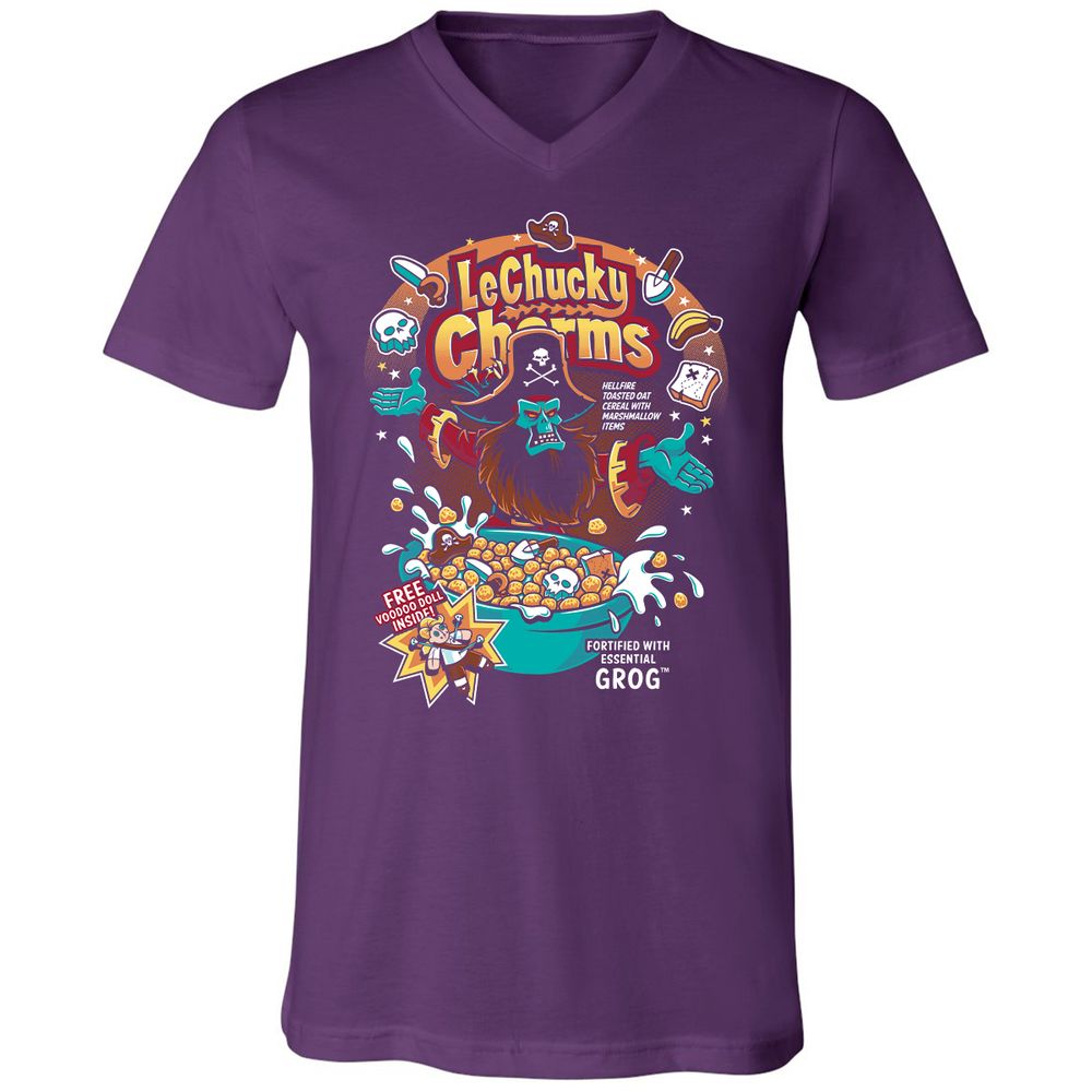Unisex V-Neck T-Shirt - 8K6ZZV6G - Team Purple - 9