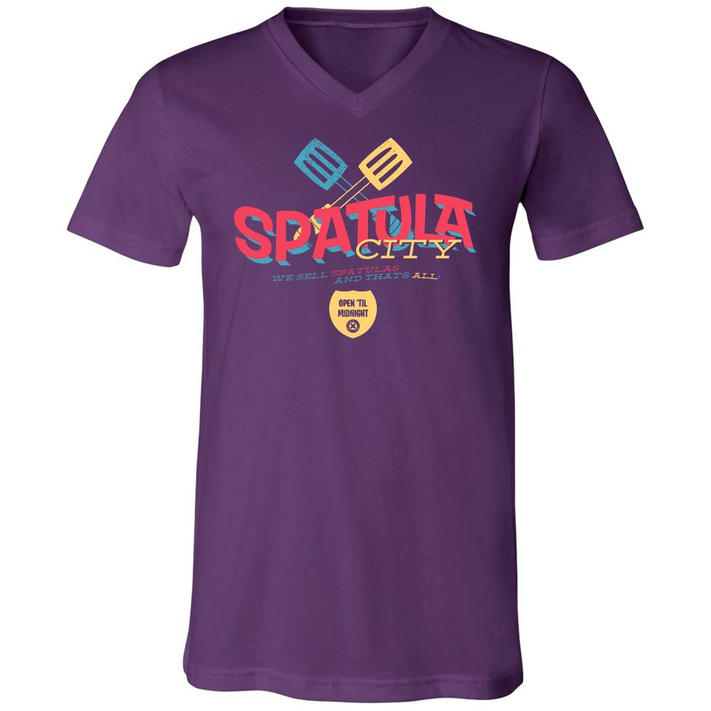 Unisex V-Neck T-Shirt - MPY5R1K1 - Team Purple - 9