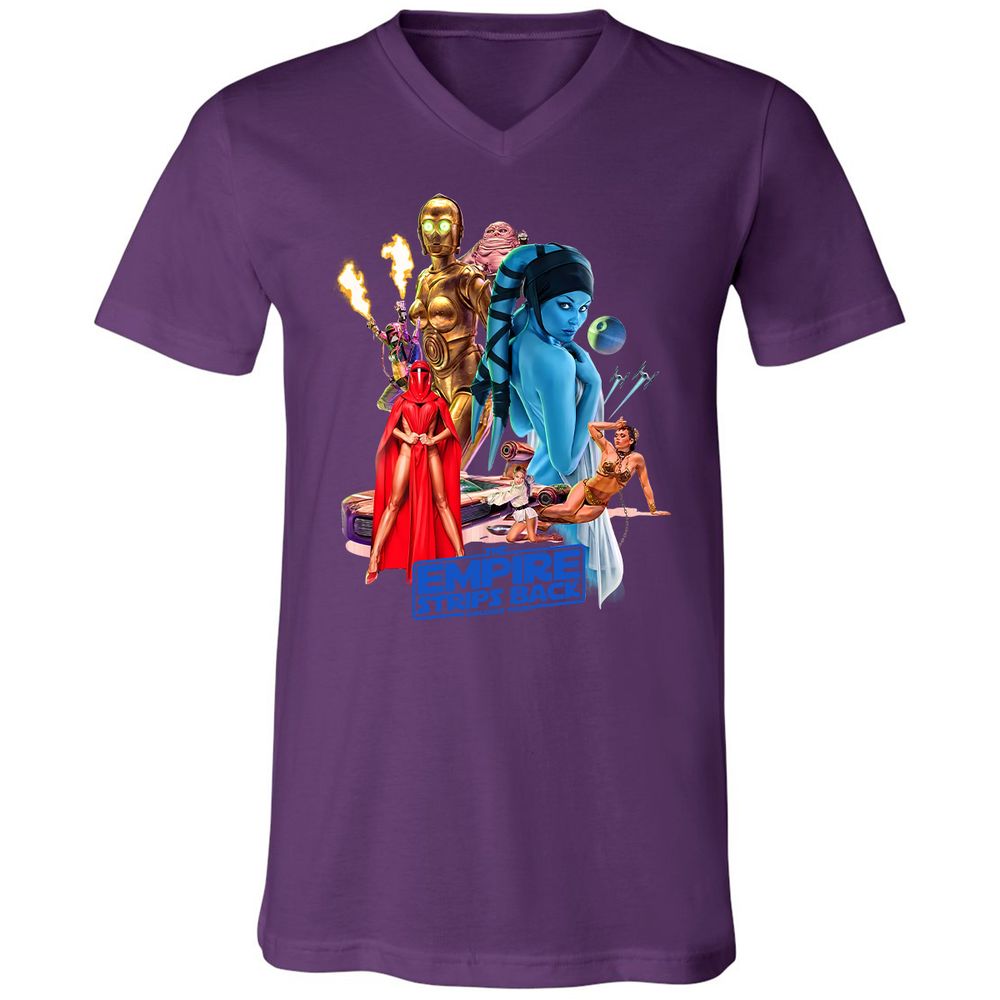 Unisex V-Neck T-Shirt - HRNSACBB - Team Purple - 9