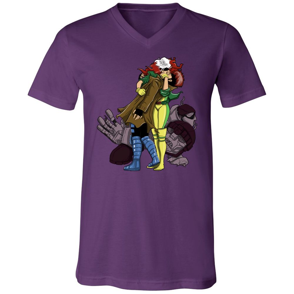 Unisex V-Neck T-Shirt - EYWFP9R9 - Team Purple - 9