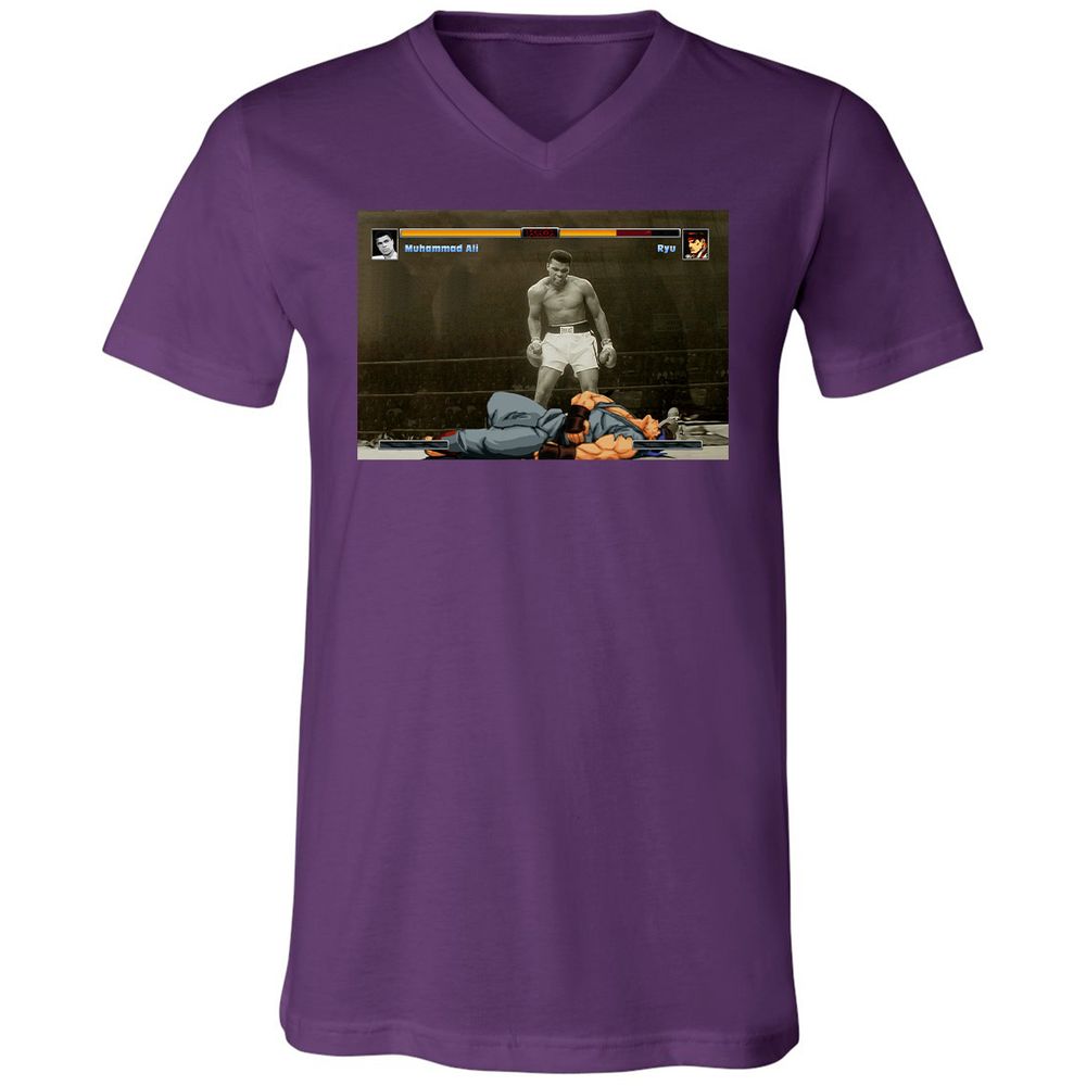 Unisex V-Neck T-Shirt - BUMUMRWG - Team Purple - 9