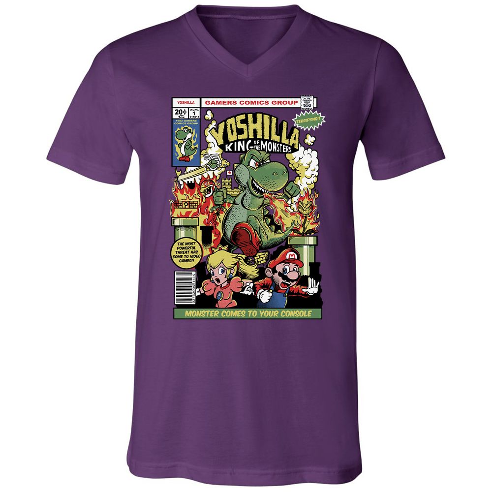 Unisex V-Neck T-Shirt - LM5NEKAH - Team Purple - 9