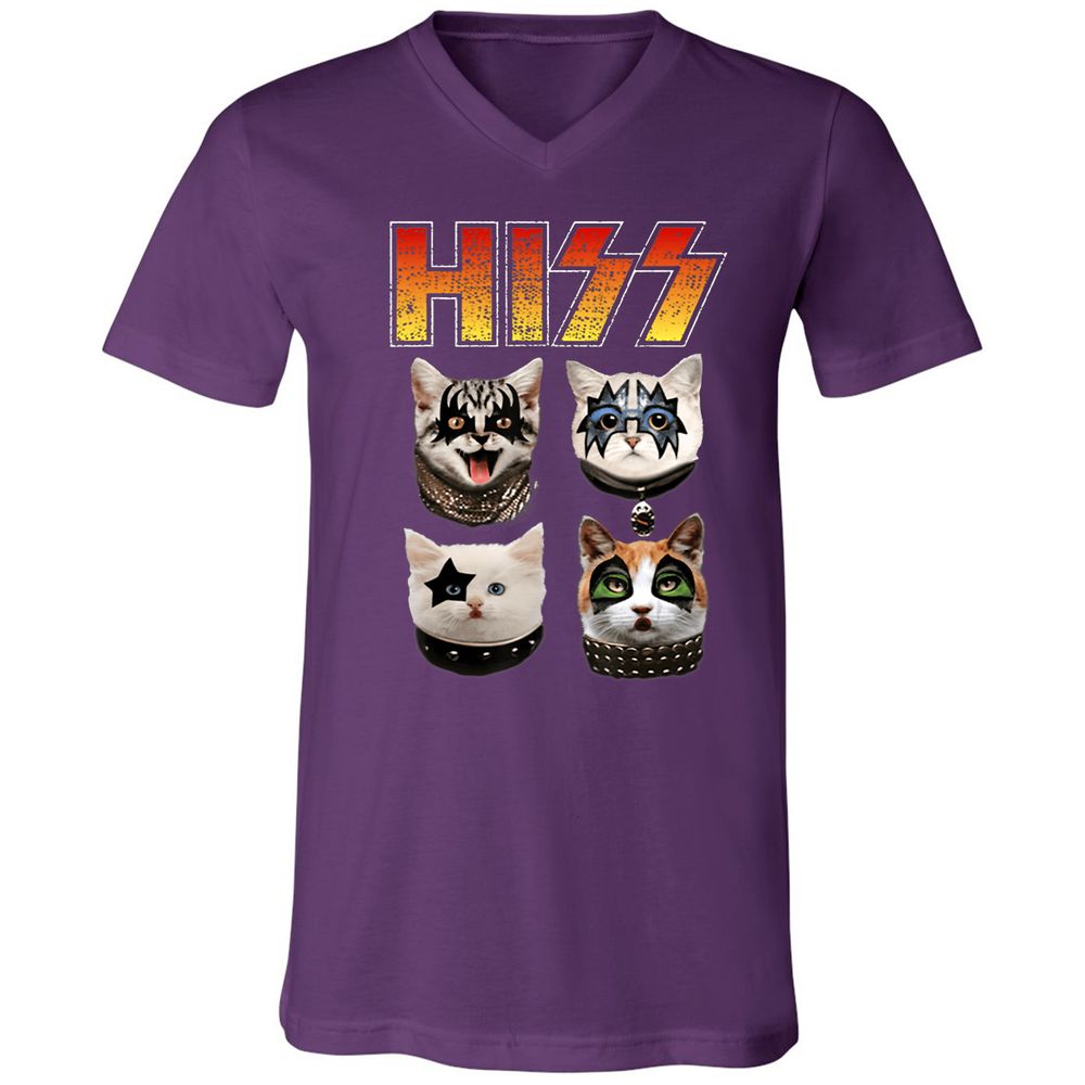 Unisex V-Neck T-Shirt - R5ND1WGL - Team Purple - 9