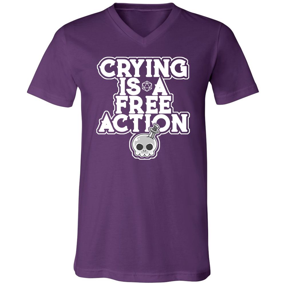 Unisex V-Neck T-Shirt - FFJMUMLK - Team Purple - 9