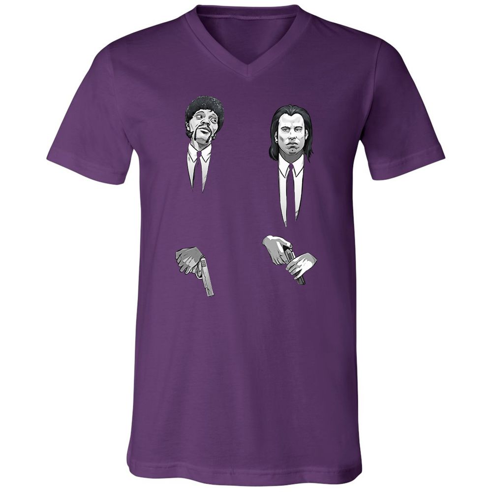 Unisex V-Neck T-Shirt - NHY2K4FV - Team Purple - 9