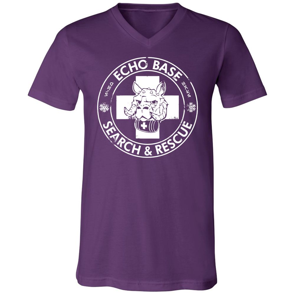 Unisex V-Neck T-Shirt - 3XMZRWMU - Team Purple - 9