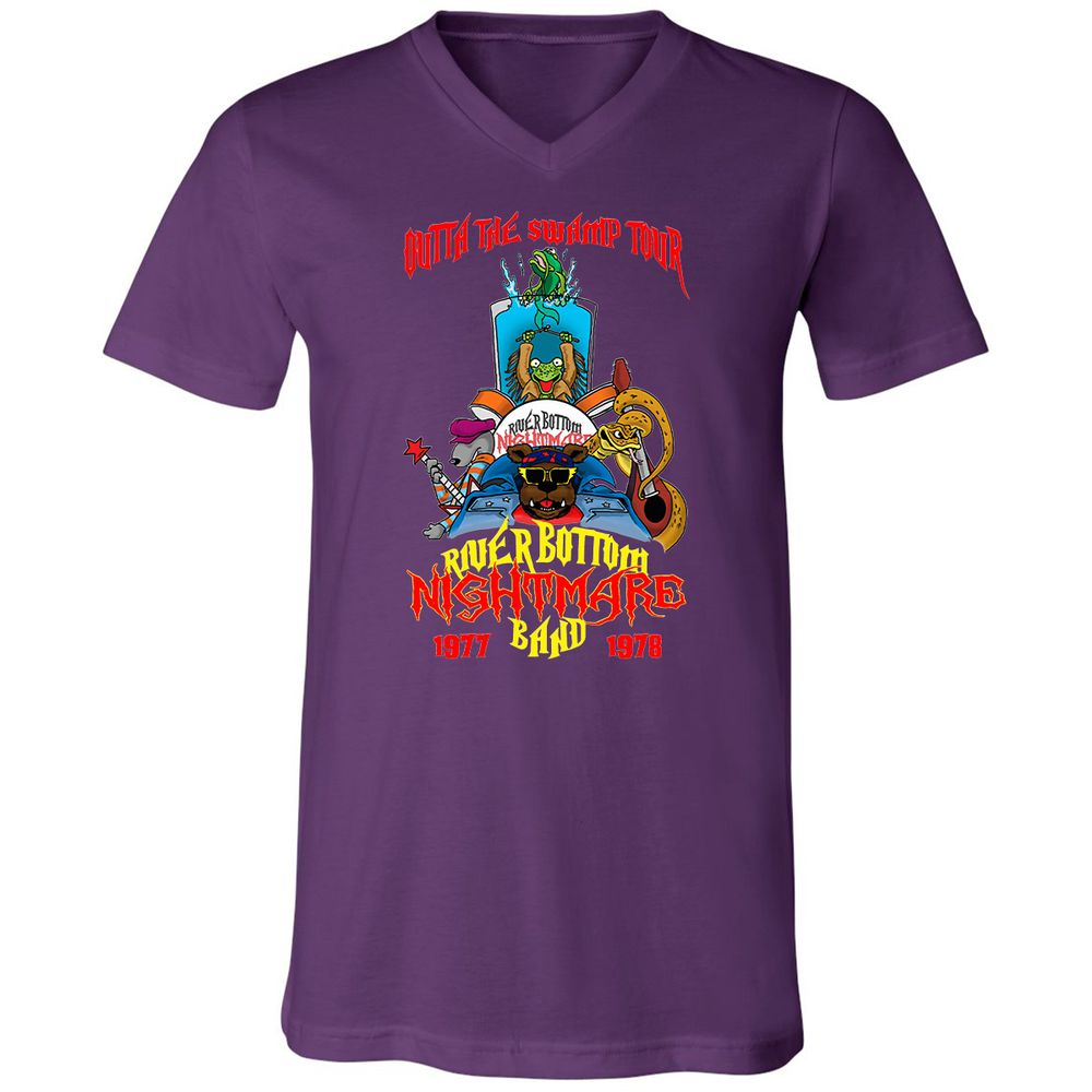 Unisex V-Neck T-Shirt - WKJ7B2PM - Team Purple - 9