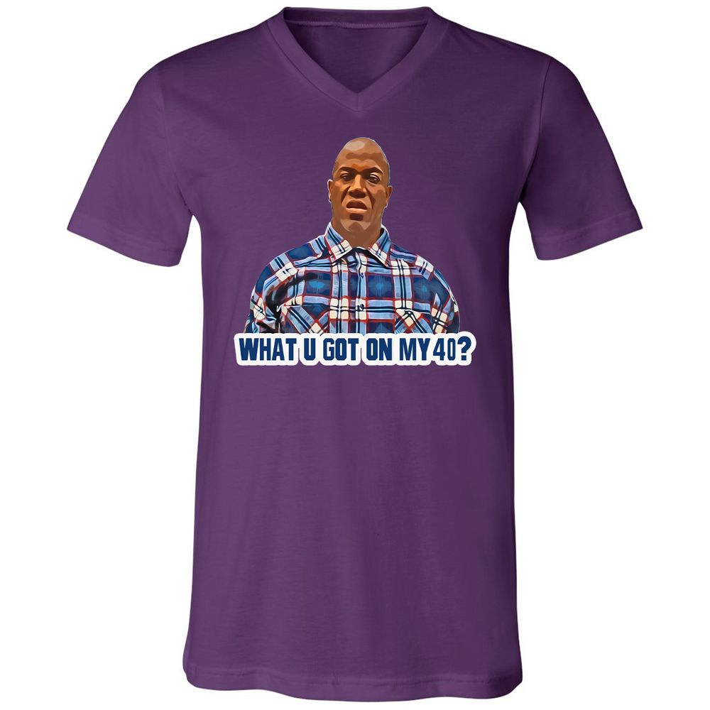 Unisex V-Neck T-Shirt - G11J9ZVX - Team Purple - 9