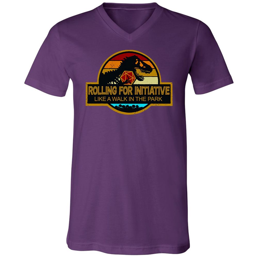 Unisex V-Neck T-Shirt - 4K5GHU14 - Team Purple - 9