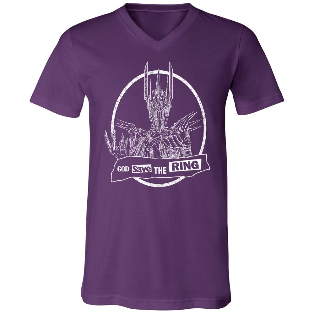 Unisex V-Neck T-Shirt - RE4YBXX4 - Team Purple - 9