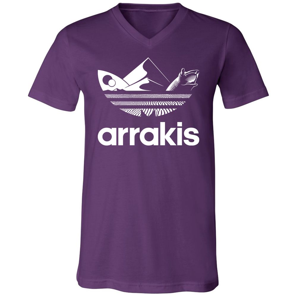 Unisex V-Neck T-Shirt - JJS7WJMZ - Team Purple - 9