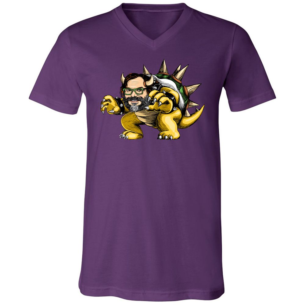 Unisex V-Neck T-Shirt - 91A1ZFXP - Team Purple - 9
