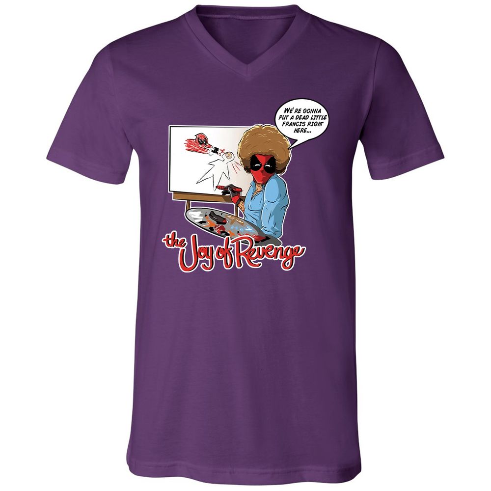 Unisex V-Neck T-Shirt - T59CNKVZ - Team Purple - 9