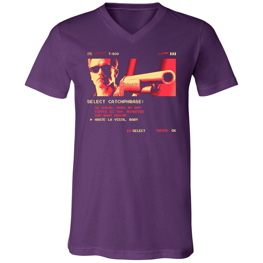 Unisex V-Neck T-Shirt - RWB5KSLR - Team Purple - 9