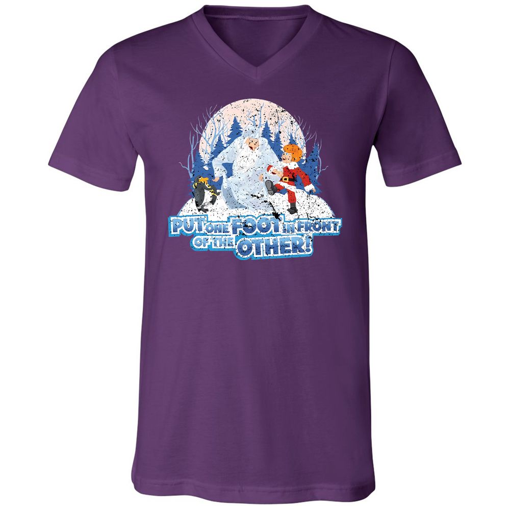 Unisex V-Neck T-Shirt - ZPJZFKX9 - Team Purple - 9