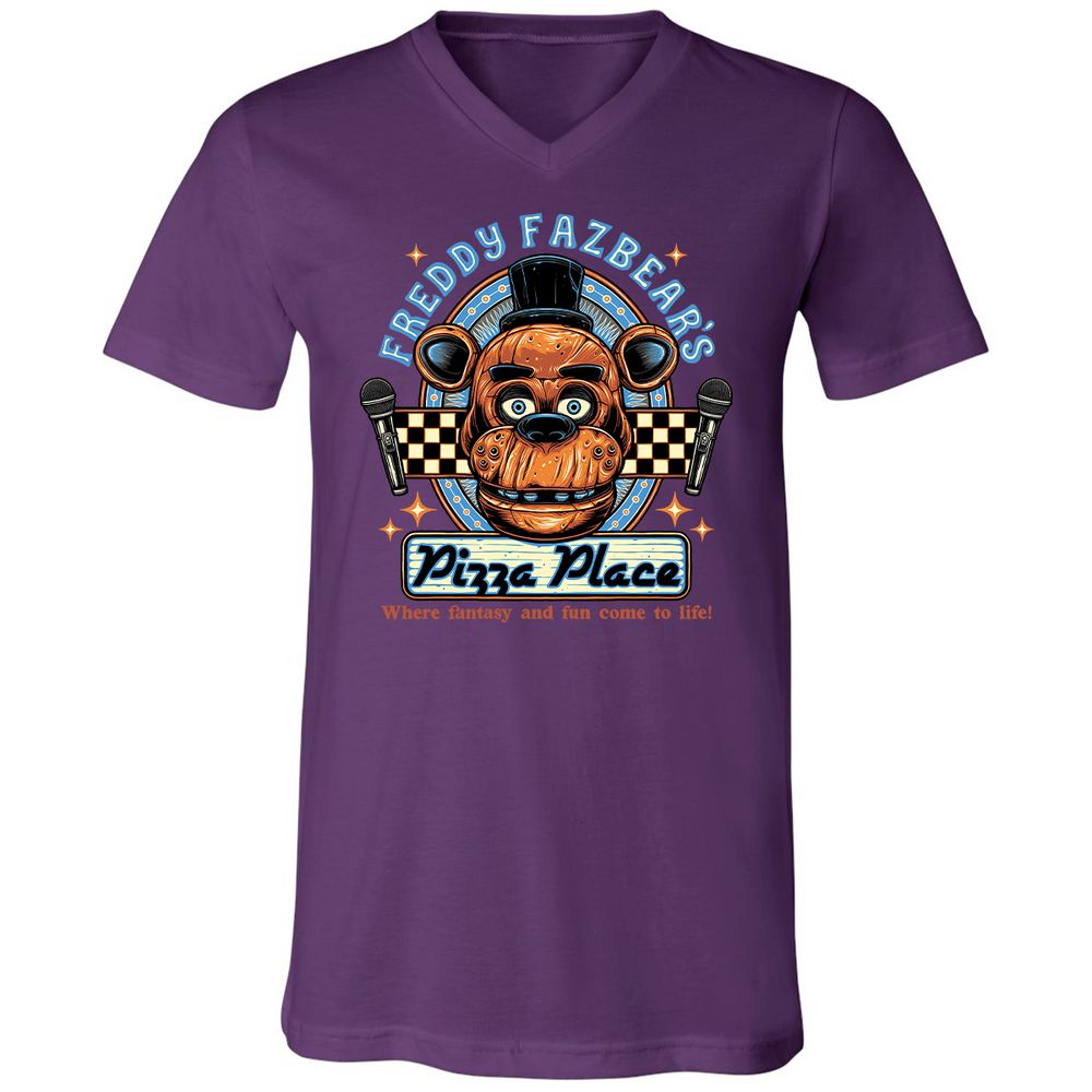 Unisex V-Neck T-Shirt - TBH9T4WC - Team Purple - 9