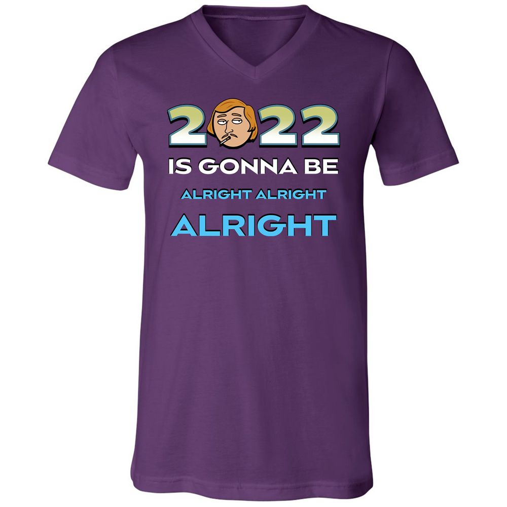Unisex V-Neck T-Shirt - B6TH4GFD - Team Purple - 9