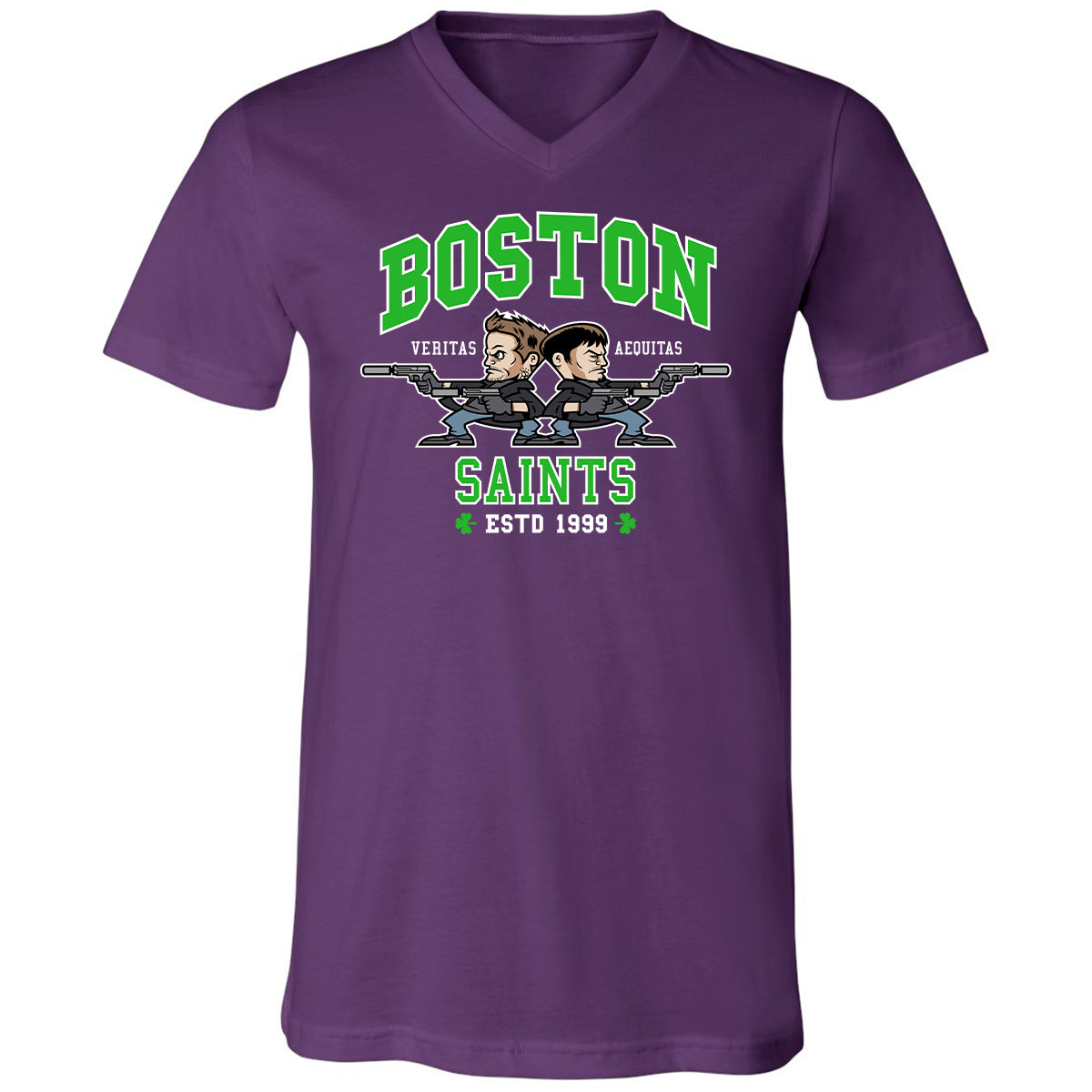 Unisex V-Neck T-Shirt - 3KBJWPQ1 - Team Purple - 9