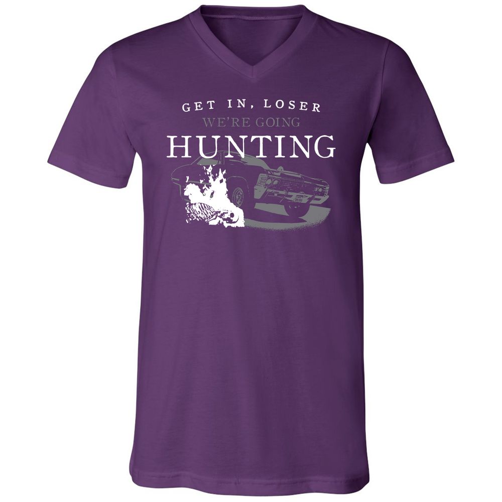 Unisex V-Neck T-Shirt - ZN4M87M7 - Team Purple - 9