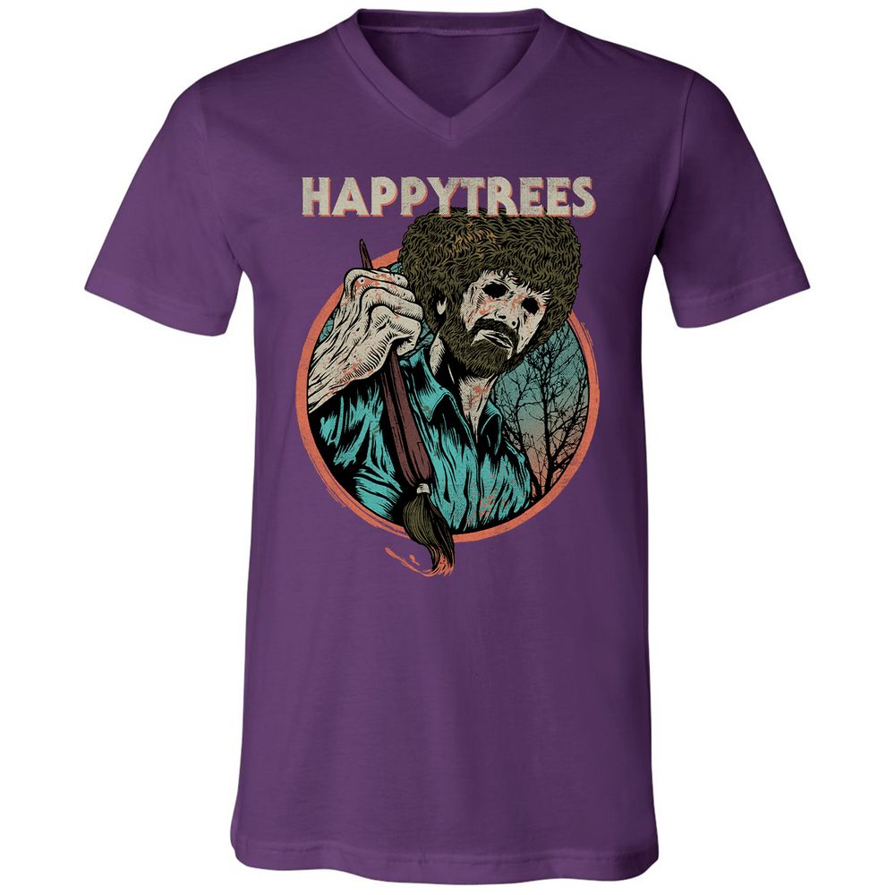 Unisex V-Neck T-Shirt - 8T4WKMW5 - Team Purple - 9