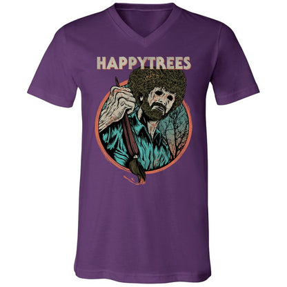 Unisex V-Neck T-Shirt - 8T4WKMW5 - Team Purple - 9