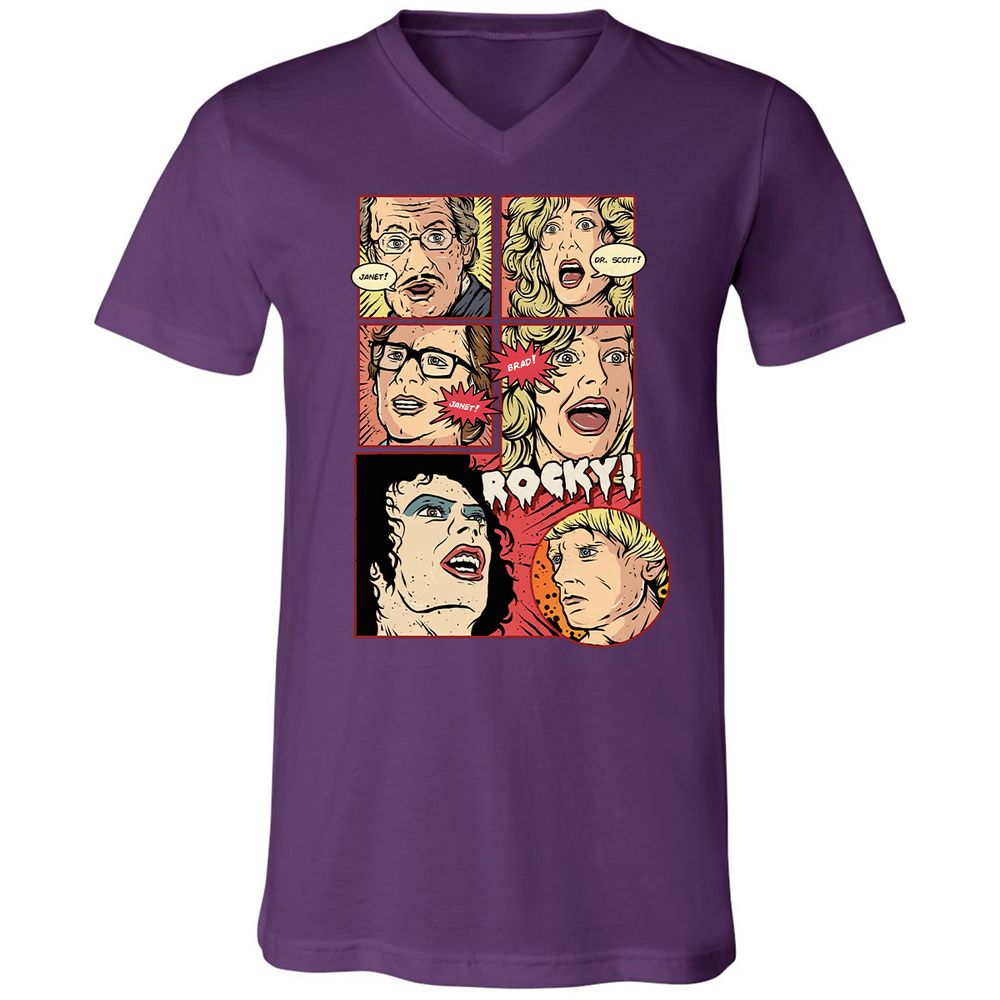 Unisex V-Neck T-Shirt - YL2EF6FS - Team Purple - 9