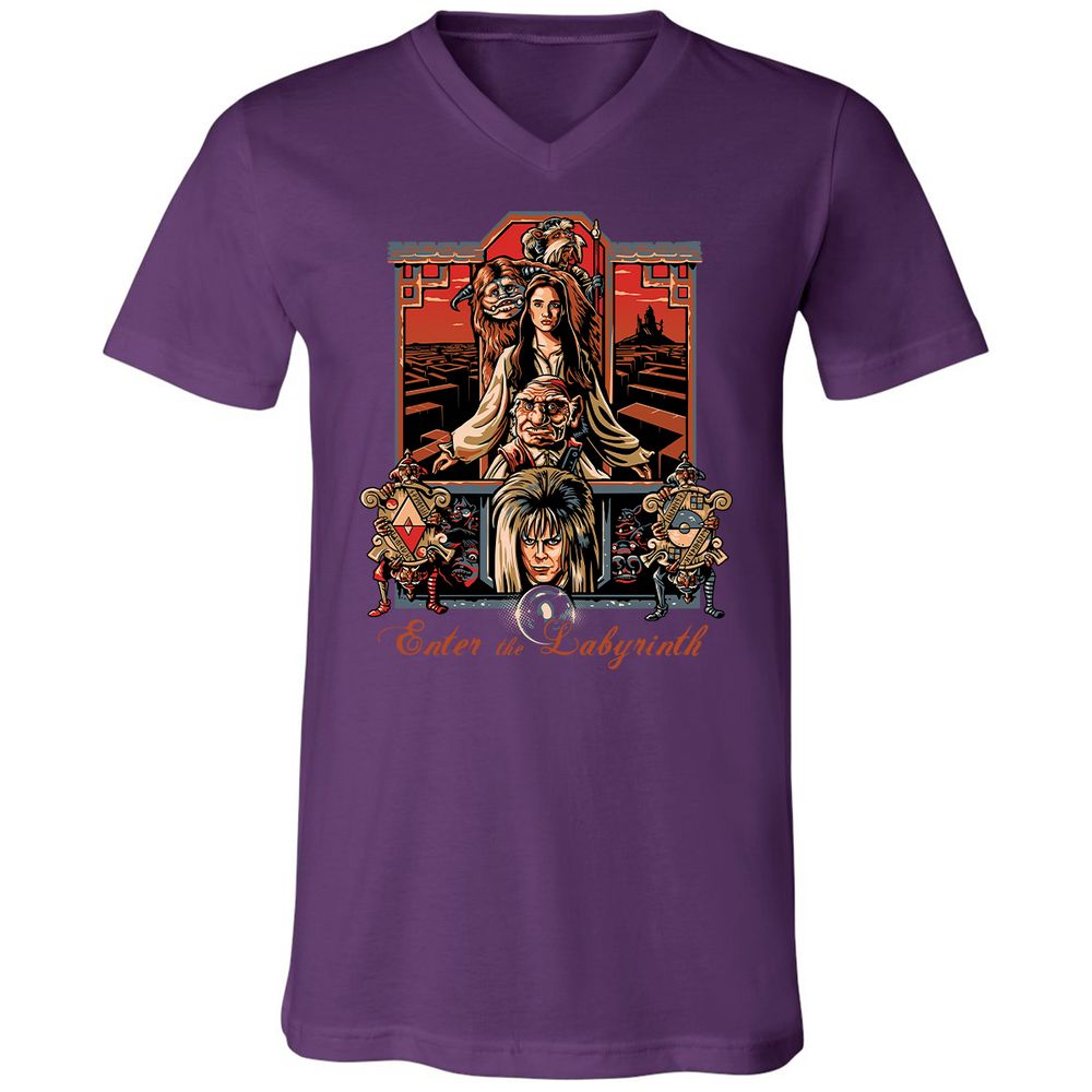 Unisex V-Neck T-Shirt - NWZ79R81 - Team Purple - 9