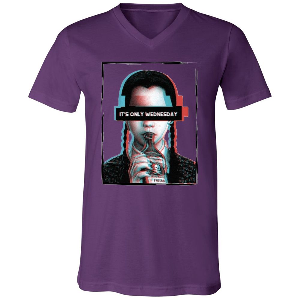 Unisex V-Neck T-Shirt - GTJQ179A - Team Purple - 9