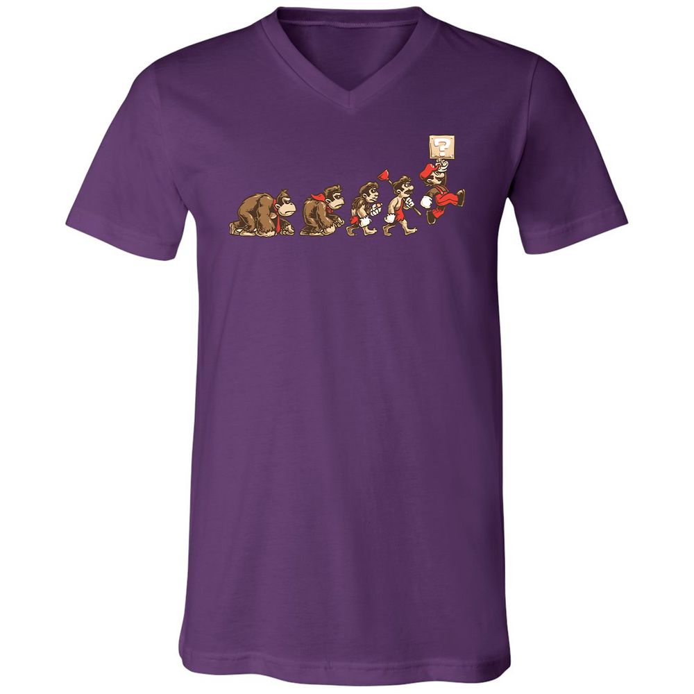 Unisex V-Neck T-Shirt - DFPR9PZG - Team Purple - 9