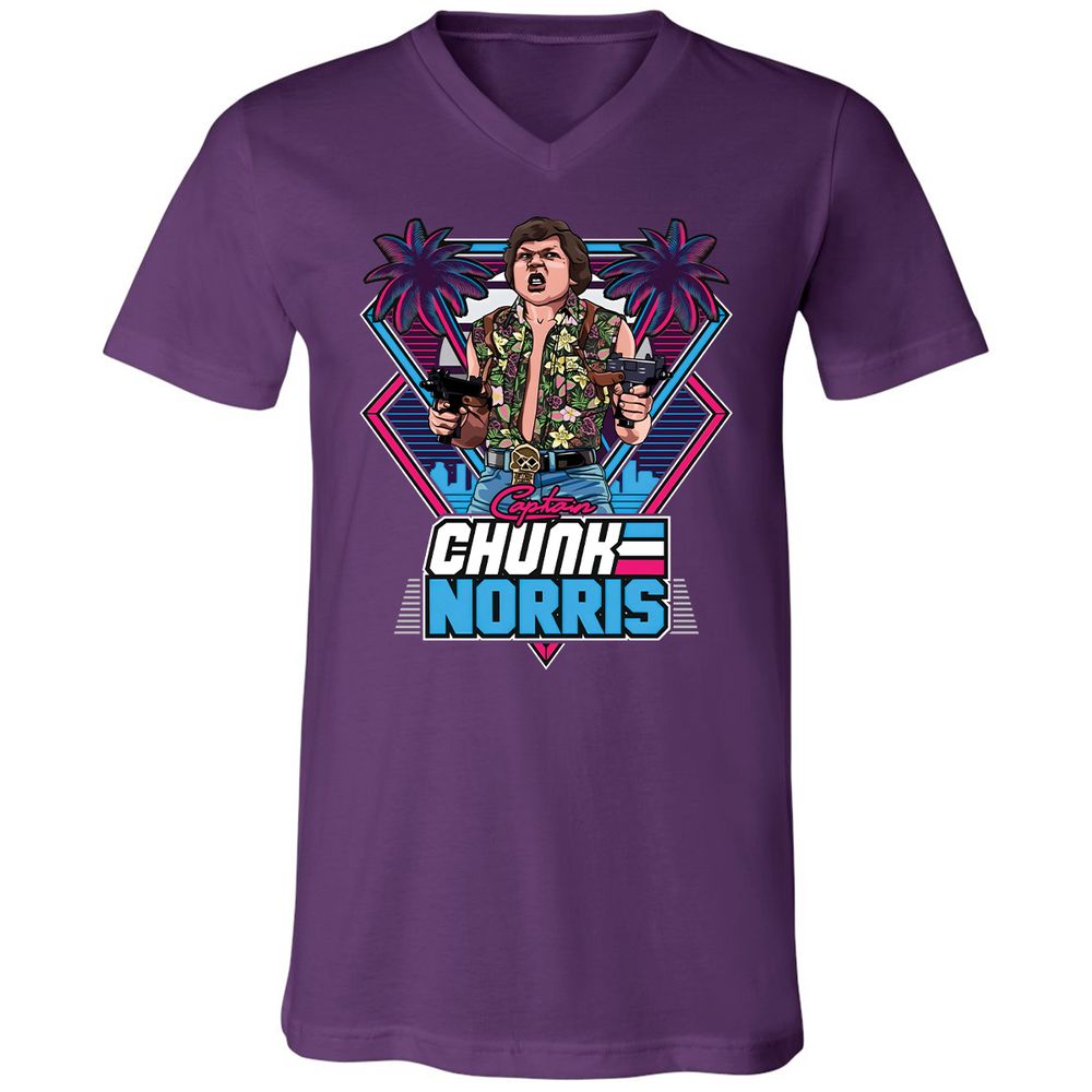 Unisex V-Neck T-Shirt - GECEBCEC - Team Purple - 9