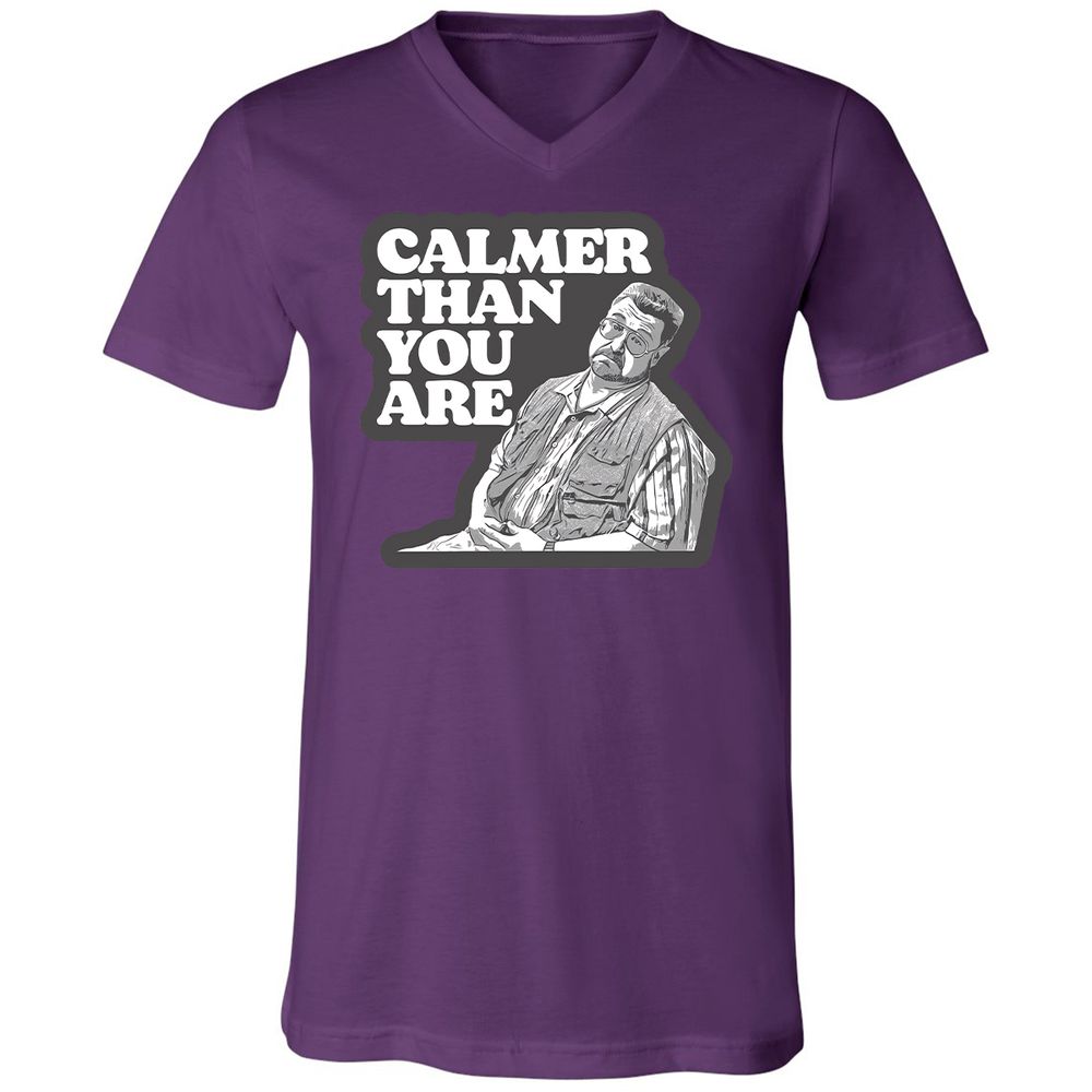 Unisex V-Neck T-Shirt - VKR9JJUW - Team Purple - 9