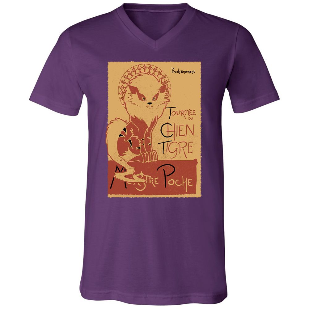 Unisex V-Neck T-Shirt - RN5LJTZE - Team Purple - 9