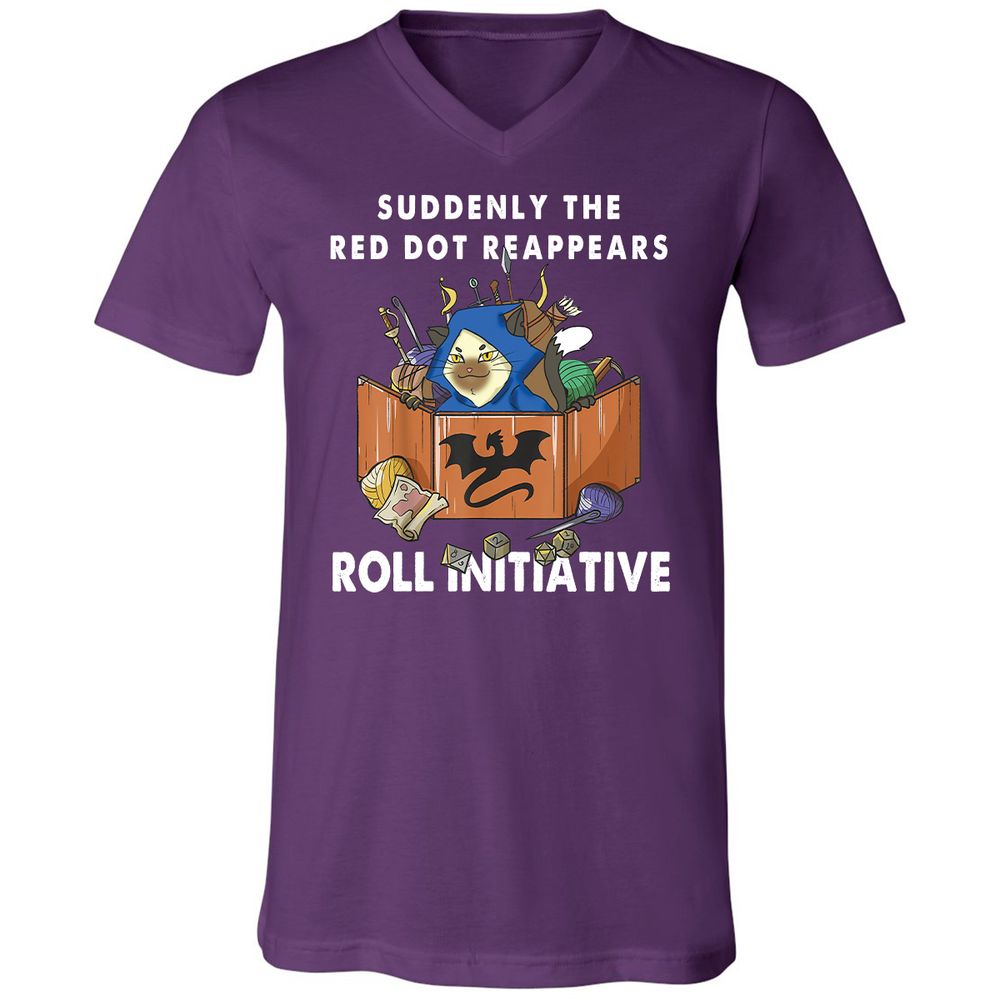 Unisex V-Neck T-Shirt - RWCTBEAH - Team Purple - 9