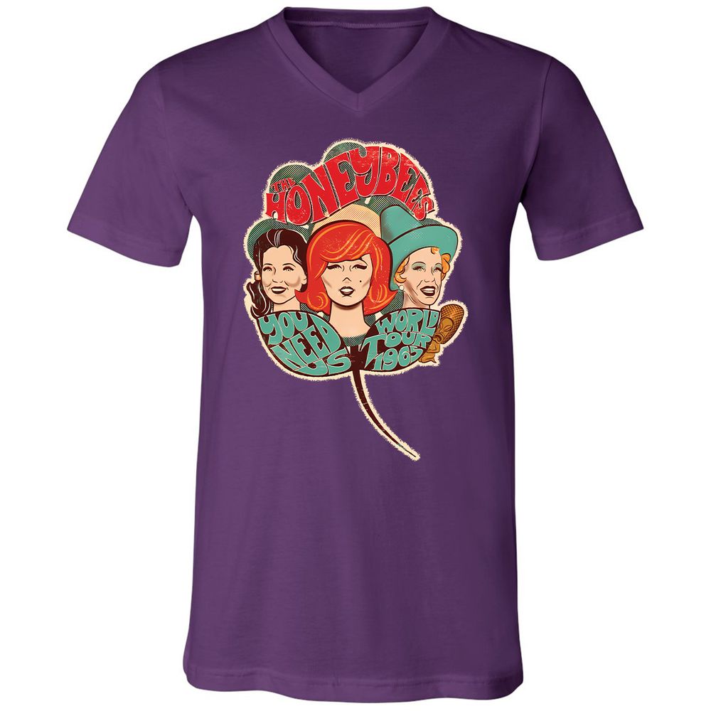 Unisex V-Neck T-Shirt - 6T1LRTMT - Team Purple - 9