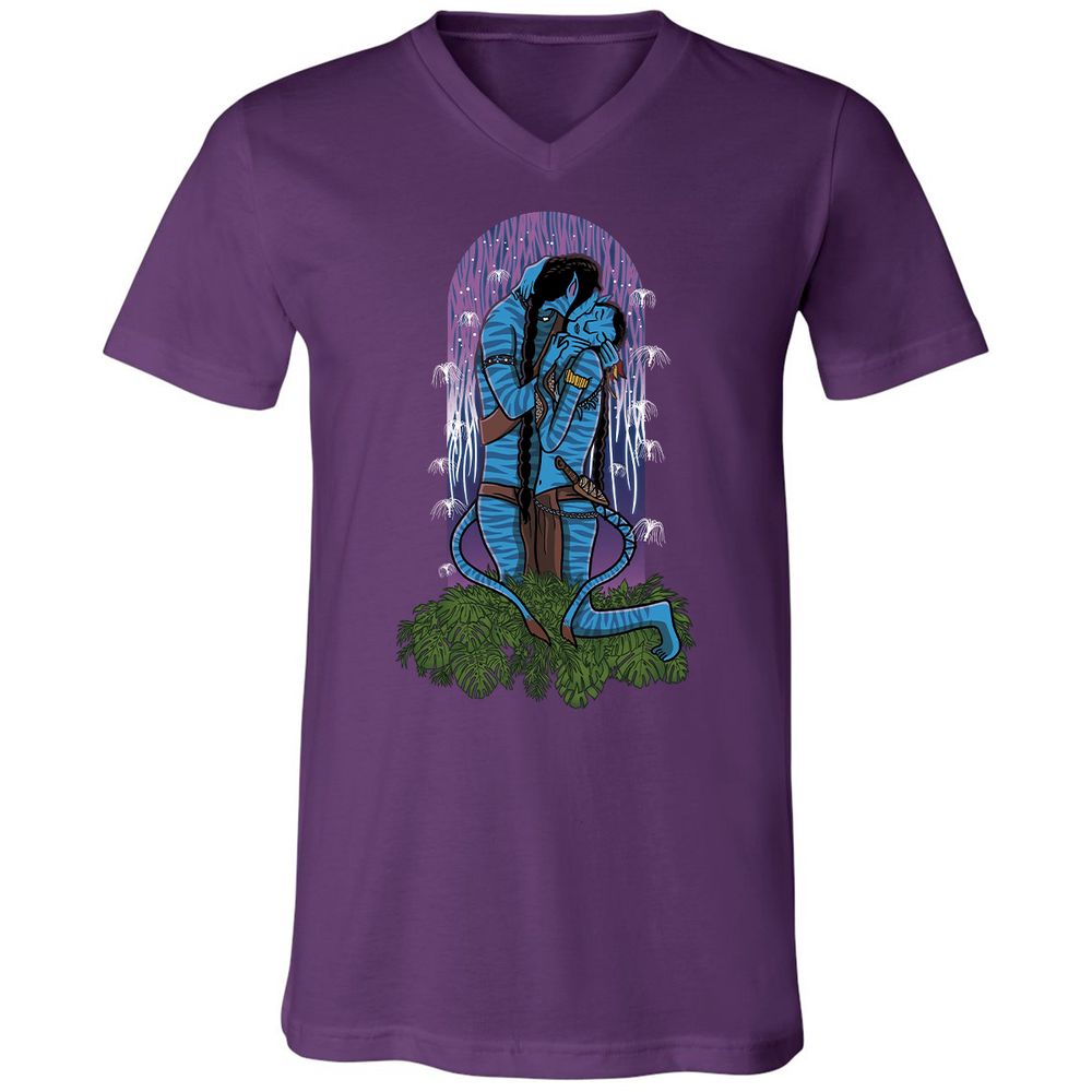 Unisex V-Neck T-Shirt - 3EVJAAGJ - Team Purple - 9