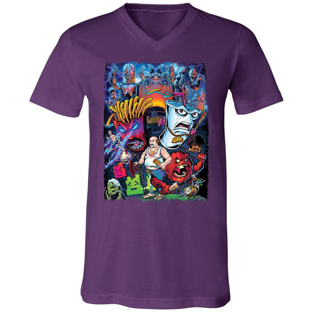 Unisex V-Neck T-Shirt - R9L8J571 - Team Purple - 9