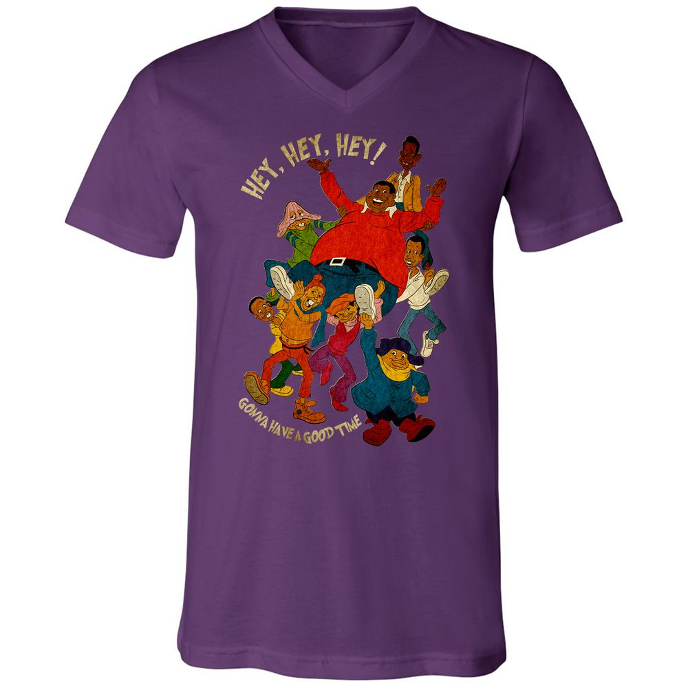 Unisex V-Neck T-Shirt - VMLU28QW - Team Purple - 9