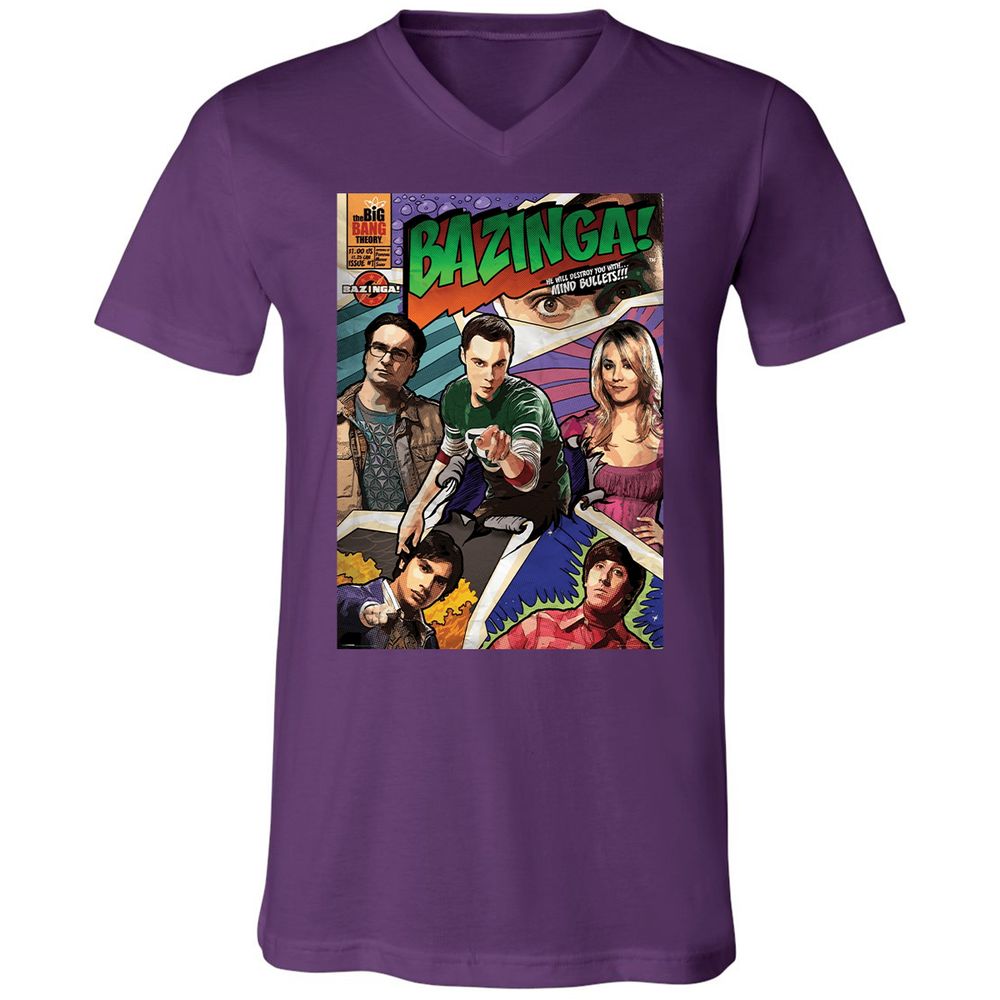 Unisex V-Neck T-Shirt - G79D7TBM - Team Purple - 9