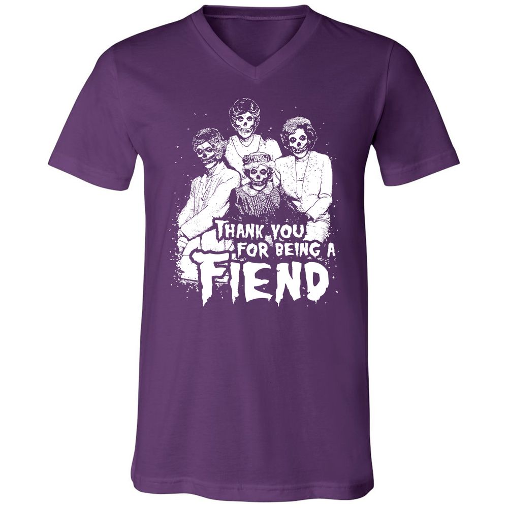 Unisex V-Neck T-Shirt - CGZV5FU6 - Team Purple - 9